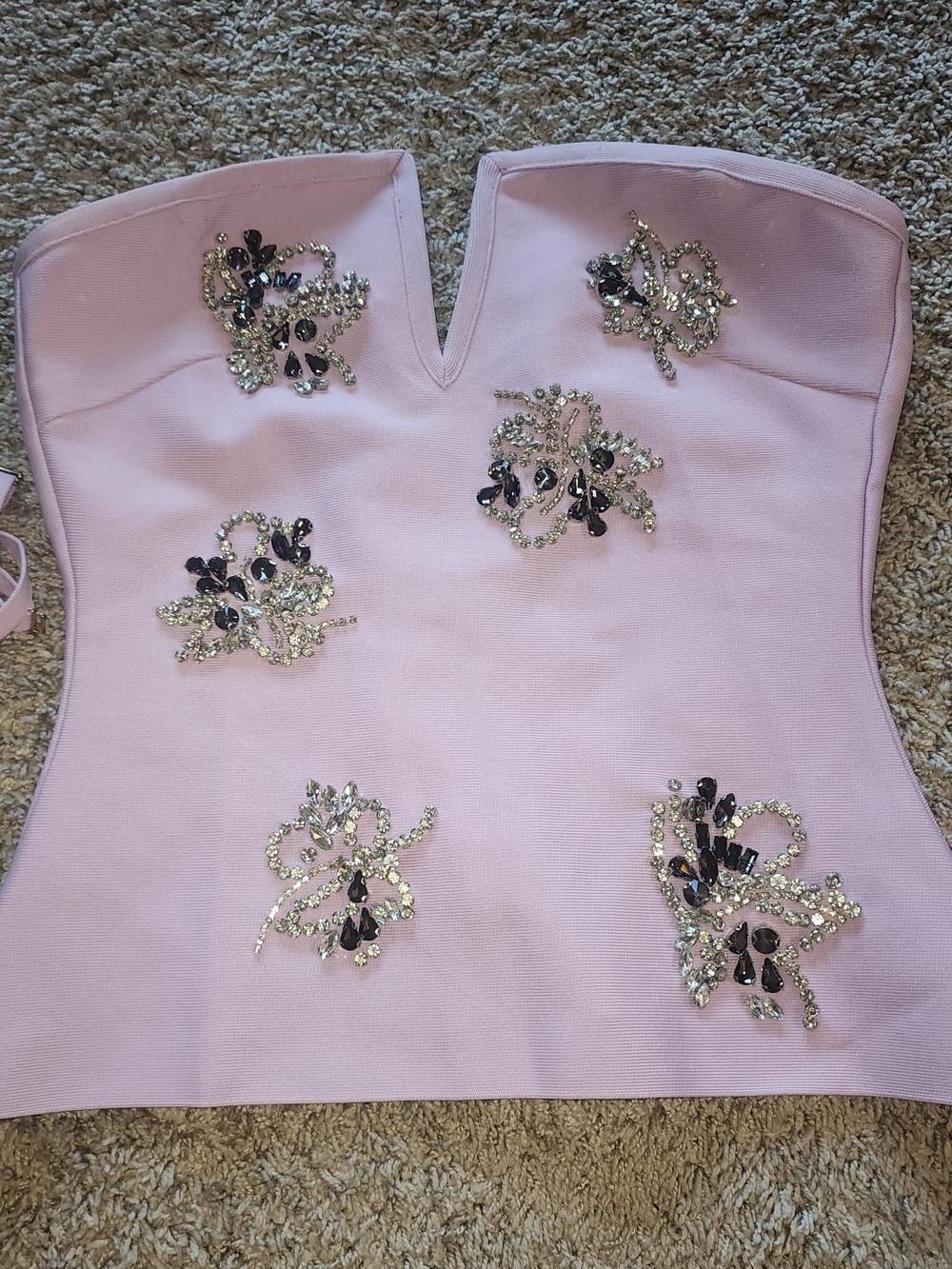 Strapless Lilac Embellished Top (Bandage ) Karen Millen - Picture 10 of 13